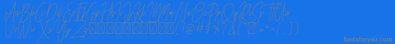Besttones Regular DEMO Font – Gray Fonts on Blue Background