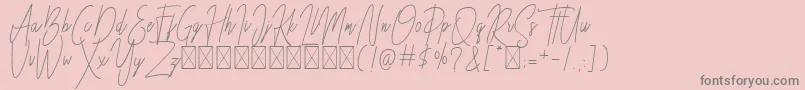 Besttones Regular DEMO Font – Gray Fonts on Pink Background