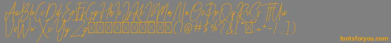 Besttones Regular DEMO Font – Orange Fonts on Gray Background