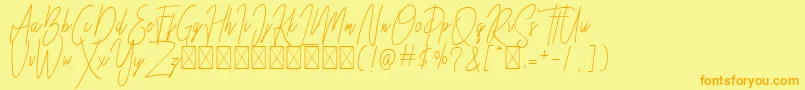 Besttones Regular DEMO Font – Orange Fonts on Yellow Background
