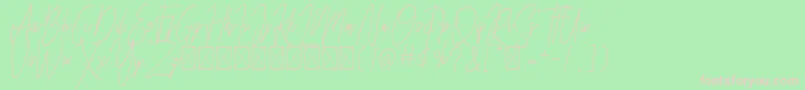 Besttones Regular DEMO Font – Pink Fonts on Green Background