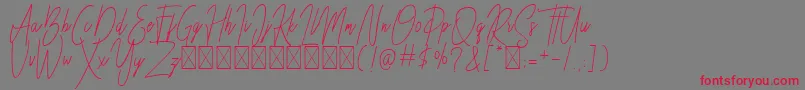 Besttones Regular DEMO Font – Red Fonts on Gray Background