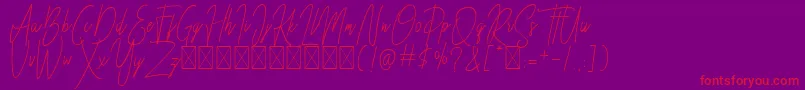 Besttones Regular DEMO Font – Red Fonts on Purple Background