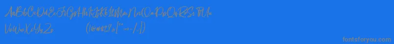 Bestvibes-Schriftart – Graue Schriften auf blauem Hintergrund