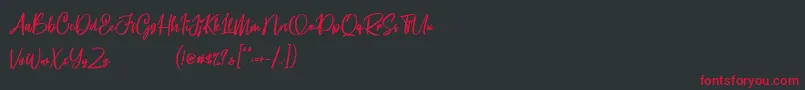 Bestvibes Font – Red Fonts on Black Background
