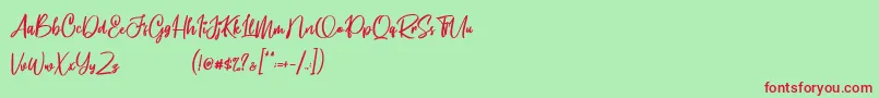 fuente Bestvibes – Fuentes Rojas Sobre Fondo Verde