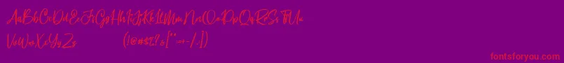 Bestvibes Font – Red Fonts on Purple Background