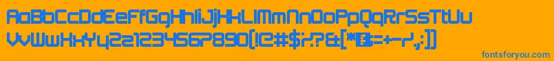 Beta Font – Blue Fonts on Orange Background