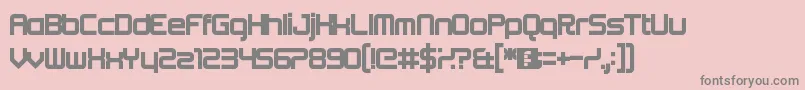 フォントBeta – ピンクの背景に灰色の文字