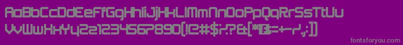 Beta-Schriftart – Graue Schriften auf violettem Hintergrund