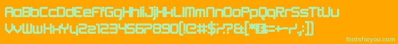 Beta Font – Green Fonts on Orange Background