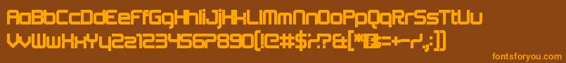Beta Font – Orange Fonts on Brown Background