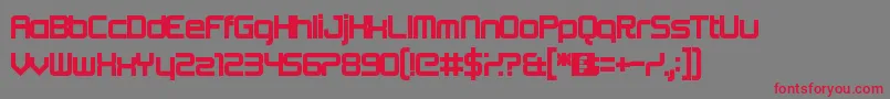 Beta Font – Red Fonts on Gray Background