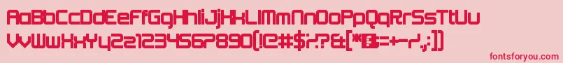 Beta Font – Red Fonts on Pink Background