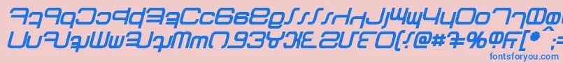 fuente Betazed Bold Italic – Fuentes Azules Sobre Fondo Rosa