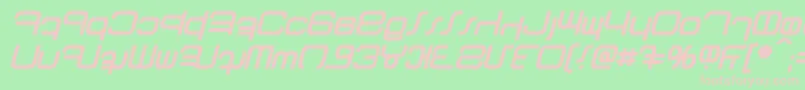 Fonte Betazed Bold Italic – fontes rosa em um fundo verde