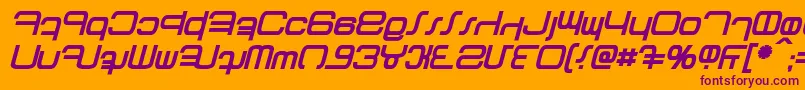 Betazed Bold Italic Font – Purple Fonts on Orange Background