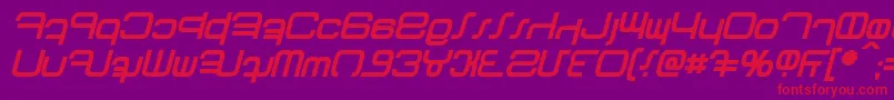 Betazed Bold Italic Font – Red Fonts on Purple Background