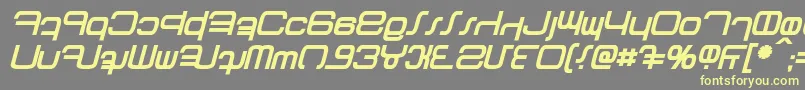 Betazed Bold Italic Font – Yellow Fonts on Gray Background