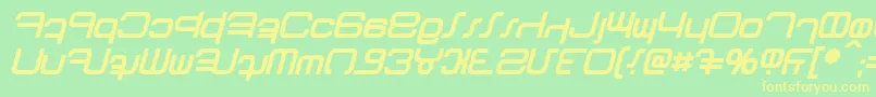 Betazed Bold Italic Font – Yellow Fonts on Green Background