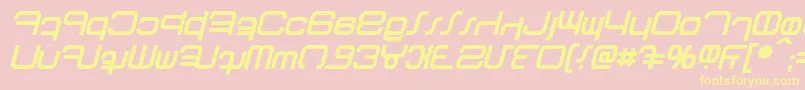 Betazed Bold Italic Font – Yellow Fonts on Pink Background