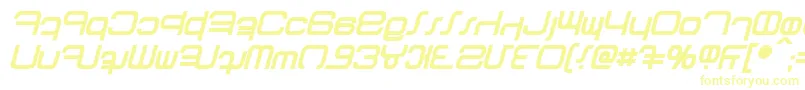 Betazed Bold Italic-Schriftart – Gelbe Schriften