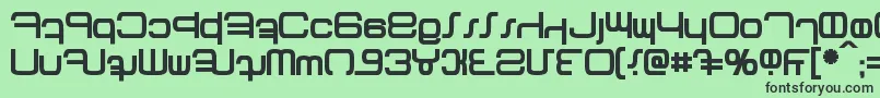 フォントBetazed Bold – 緑の背景に黒い文字