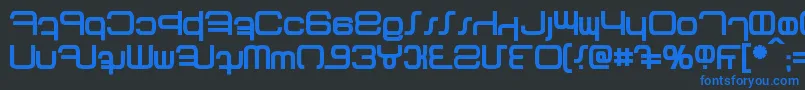 Betazed Bold Font – Blue Fonts on Black Background