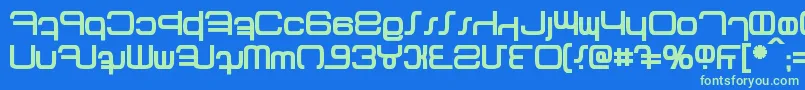 Betazed Bold Font – Green Fonts on Blue Background