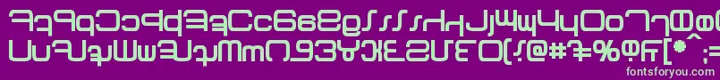 フォントBetazed Bold – 紫の背景に緑のフォント