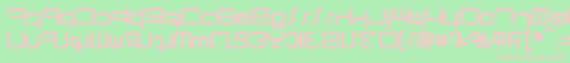 Fonte Betazed Bold – fontes rosa em um fundo verde