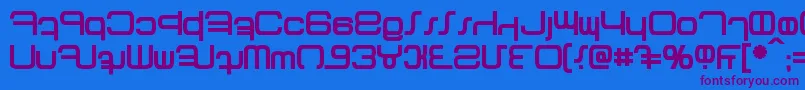 Betazed Bold Font – Purple Fonts on Blue Background