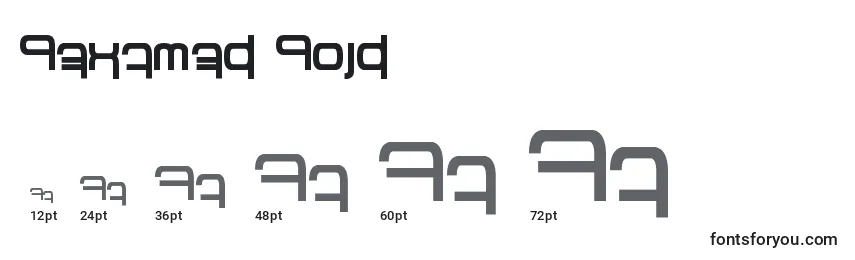 Betazed Bold Font Sizes