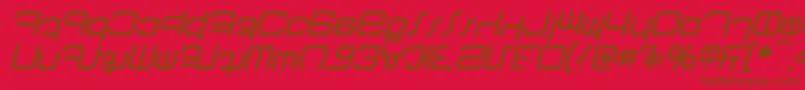 Betazed Italic Font – Brown Fonts on Red Background