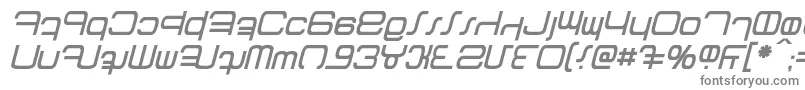 フォントBetazed Italic – 白い背景に灰色の文字