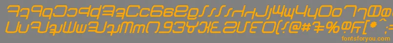 Betazed Italic Font – Orange Fonts on Gray Background