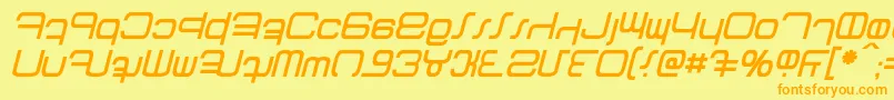 Betazed Italic Font – Orange Fonts on Yellow Background