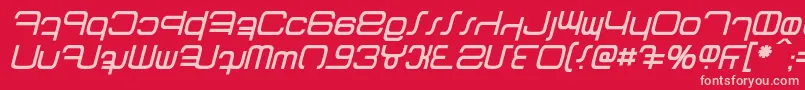 Betazed Italic Font – Pink Fonts on Red Background