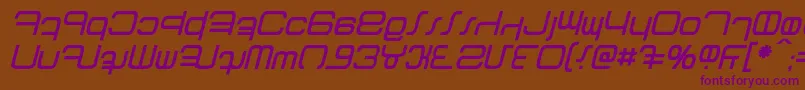 Betazed Italic Font – Purple Fonts on Brown Background