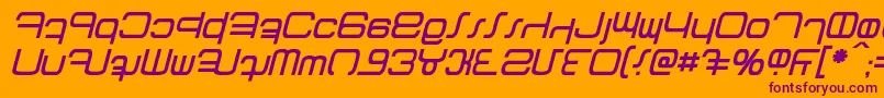 Betazed Italic Font – Purple Fonts on Orange Background