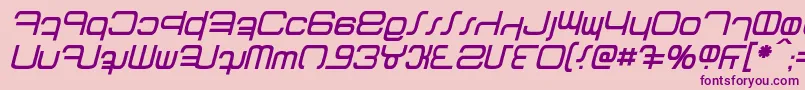 Betazed Italic Font – Purple Fonts on Pink Background