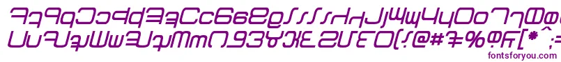 Betazed Italic-fontti – violetit fontit valkoisella taustalla