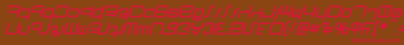 Betazed Italic Font – Red Fonts on Brown Background