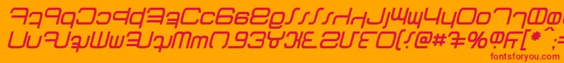 Betazed Italic Font – Red Fonts on Orange Background