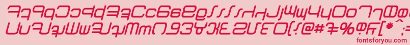 Police Betazed Italic – polices rouges sur fond rose