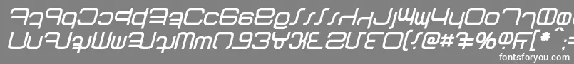 Betazed Italic Font – White Fonts on Gray Background
