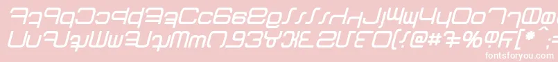 Betazed Italic Font – White Fonts on Pink Background