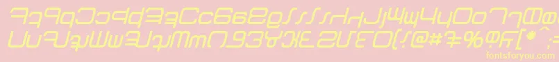 Betazed Italic Font – Yellow Fonts on Pink Background