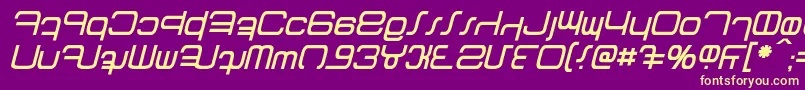 Betazed Italic Font – Yellow Fonts on Purple Background