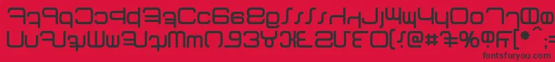 Betazed Font – Black Fonts on Red Background